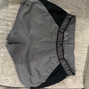 Under Armour Gray and Black Athletic Shorts